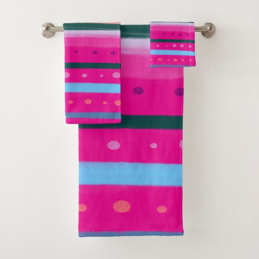 カラフルボヘミアン抽象芸術アート バスタオルセット (インサイチュ)