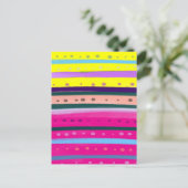 カラフルボヘミアン抽象芸術アート ポストカード (スタンド正面)