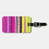 カラフルボヘミアン抽象芸術アート ラゲッジタグ (正面横)