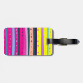 カラフルボヘミアン抽象芸術アート ラゲッジタグ (裏面横)