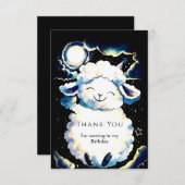 カラフルボホひつじの誕生日 サンキューカード (正面/裏面)