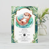 カラフルボホオッターバースデー 招待状 (スタンド正面)