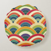 カラフルボホーレインボー ラウンドクッション (裏面)