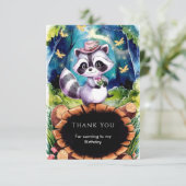 カラフルボホ ラクーンの誕生日 サンキューカード (スタンド正面)