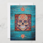 カラフルボーホー ハロウィン 死者の日 招待状 (裏面)