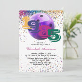 カラフルボーリング1985 40th誕生日パーティーカスタム 招待状 (スタンド正面)