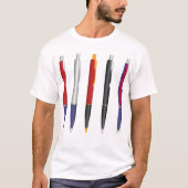 カラフルボールペン セット Tシャツ (正面)
