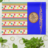 カラフルポカドー投げ飾りキッチンタオル キッチンタオル (折り畳み)