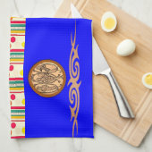 カラフルポカドー投げ飾りキッチンタオル キッチンタオル (四つ折り)