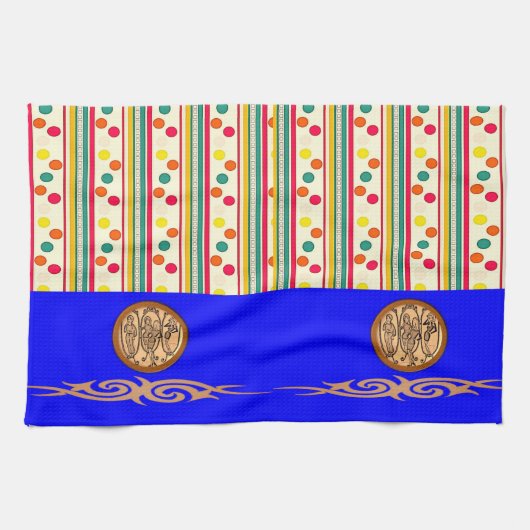 カラフルポカドー投げ飾りキッチンタオル キッチンタオル (横)