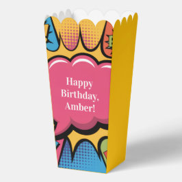 カラフルポップアート女子の誕生日パーティー フェイバーボックス