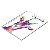 カラフルポップ・アートのヤギパーソナライズされた手帳 ノートブック (左側)