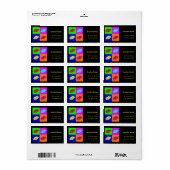 カラフルポップ・アートの口紅キス ラベル (フルシート)