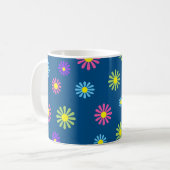 カラフルポップ・アートの花 コーヒーマグカップ (正面左)