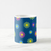 カラフルポップ・アートの花 コーヒーマグカップ (中央)