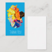 カラフルポップ・アートの花 ノートカード (正面/裏面)