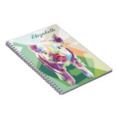 カラフルポップ・アートのArtパーソナライズされた Pig Notebook ノートブック (右側)