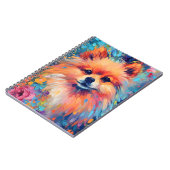 カラフルポメラニア犬 ノートブック (左側)