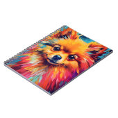 カラフルポメラニア犬 ノートブック (左側)