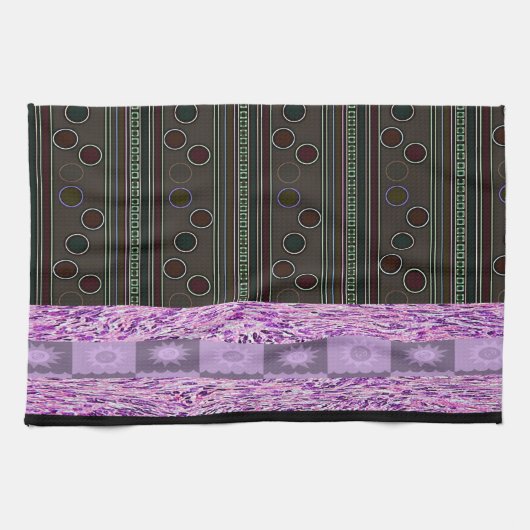 カラフルポーカドサークルのキッチンハンドタオル キッチンタオル (横)