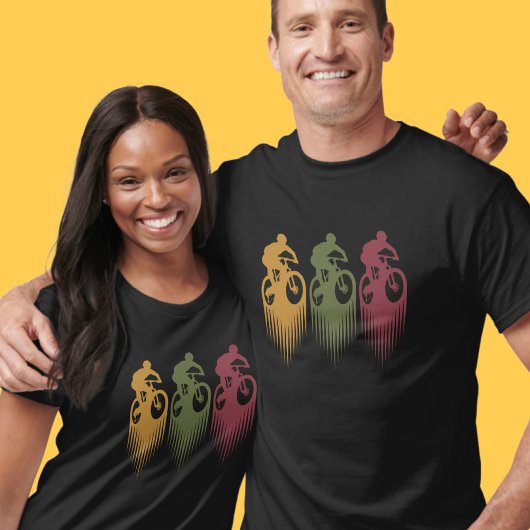 カラフルマウンテンバイクMTB服 Tシャツ