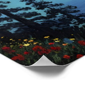 カラフルマウンテンレイク自然AI生成ペイント ポスター (角)