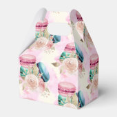 カラフルマカロンと花水彩模様 フェイバーボックス (裏面サイド)