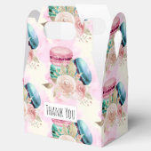 カラフルマカロンと花水彩模様 フェイバーボックス (オープン)