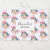 カラフルマカロンと花水彩模様 フードラベル (シングルラベル)