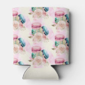 カラフルマカロンと花水彩模様 缶クーラー (裏面)