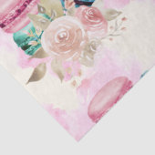 カラフルマカロンと花水彩模様 薄葉紙 (詳細)