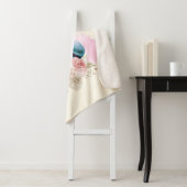 カラフルマカロンと花水彩 シェルパブランケット (インサイチュ)