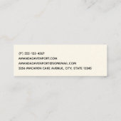 カラフルマカロンと花水彩 スキニー名刺 (裏面)