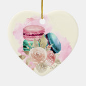 カラフルマカロンと花水彩 セラミックオーナメント (裏面)