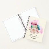 カラフルマカロンと花水彩 ノートブック (内部)