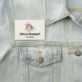 カラフルマカロンと花水彩 名札 (インサイチュ)