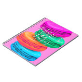 カラフルマカロンスイーツイラストレーション名前をカスタムする ノートブック (左側)