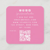 カラフルマカロンスイーツQrコードモダンベーカリー スクエア名刺 (裏面)