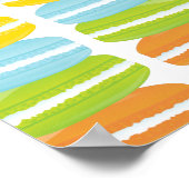 カラフルマカロンスタックパターン ポスター (角)