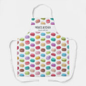 カラフルマカロンベーカーミームキッチンカスタム エプロン (正面)