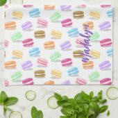 カラフルマカロン模様 キッチンタオル (折り畳み)