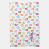 カラフルマカロン模様 キッチンタオル (縦)