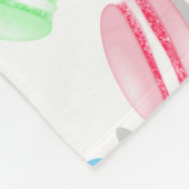 カラフルマカロン模様 フリースブランケット (角)