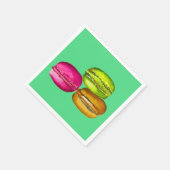 カラフルマカロン水彩画ファンキー術 スタンダードカクテルナプキン (角)