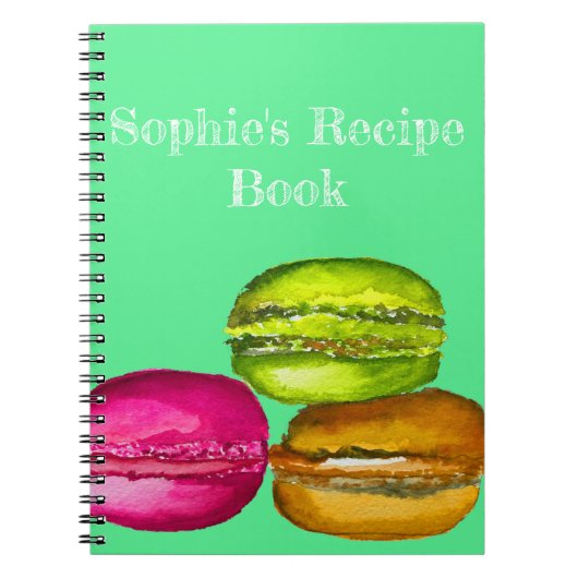 カラフルマカロン水彩画ファンキー術 ノートブック (正面)