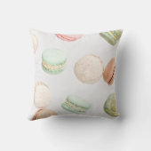 カラフルマカロン：甘い落下パターン。 クッション (裏面)