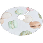 カラフルマカロン：甘い落下パターン。 ブラッシュドポリエステルツリースカート (アングル)