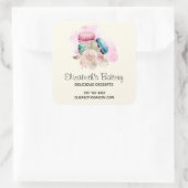 カラフルマカロン・花水彩事業 スクエアシール (バッグ)