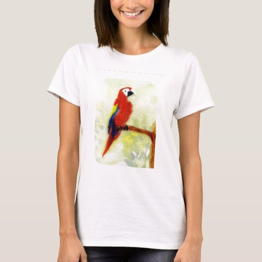 カラフルマコー絵画バード Tシャツ (正面)