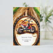 カラフルマジカルバイクバースデー サンキューカード (スタンド正面)